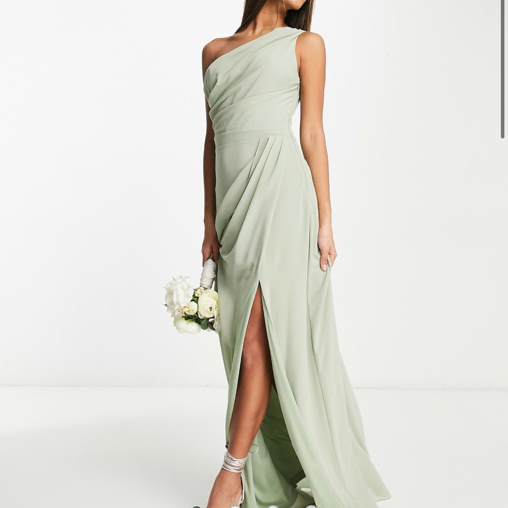 Sage green bridesmaid dress